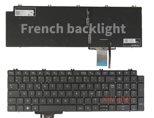 French keyboard for DELL Precision 7750 7760 7550 7560 0KG9G3 0713DM backlight - Picture 1 of 3