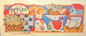 Stamped Cross Stitch Kit Farmhouse Heart of Country 3133 Winget by Dimensions - Picture 1 of 4