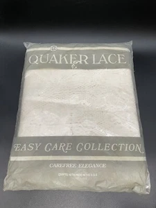 Quaker Lace Tablecloth Vintage Princess Heritage Long 64 X 102 Elegant Floral - Picture 1 of 10
