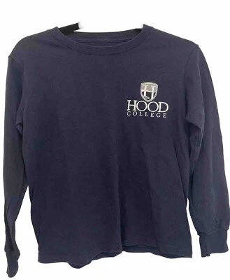 Camiseta Hood College Juvenil Mediana 8 Azul Campeón Manga Larga Orgullo Maryland Foto 1 de 4