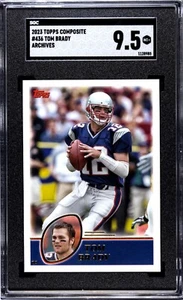 2023 Topps Composite - 2003 Topps #436 Tom Brady SGC 9.5 Mint+ - Picture 1 of 2
