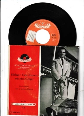 MAX GREGER: Schlager-Tanz-Express mit Max Greger (EP Polydor F 76 536 HiFi Club) - Bild 1 von 2