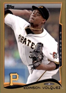 2014 Topps Edinson Volquez #d /2014 Gold Parallel Insert PWE Pirates #652 - Picture 1 of 2