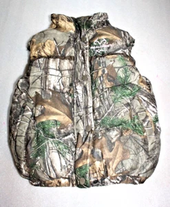 REALTREE XTRA GIRL'S PUFFER BUBBLE VEST WARM FLEECE LINED ZIP CAMO SIZE S 6-7 - Picture 1 of 5