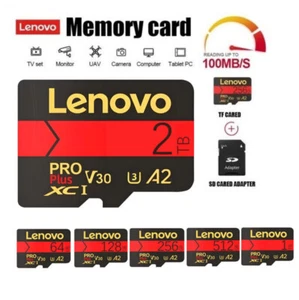 64 GB 512 GB 2 TB Lenovo Pro Plus scheda micro SD SDXC scheda di memoria C10 V30 A2 TF scheda - Foto 1 di 16