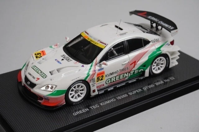 1:43 EBBRO 44066 Lexus Greentech Kumho IS350 Super GT300 2008 #52 model car - Image 1 of 4