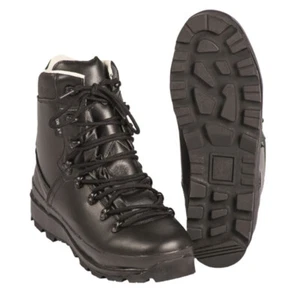 ZAPATOS DE MONTAÑA DE CUERO BW CON FORRO LAMINADO ZAPATOS BOTAS DE COMBATE NEGRAS - Imagen 1 de 2
