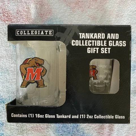 Terrapin University of MD- Collectable Tankard and Glass gift set Cover