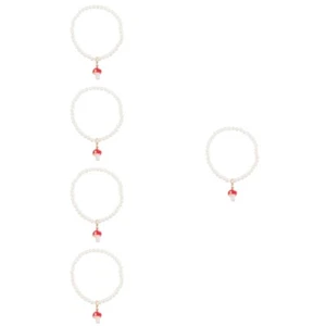 5 PCS Pearl Bracelet Wedding Beaded Bracelets for Women Bride Miss - Picture 1 of 12