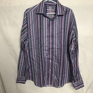 Bugatchi Umo men's long sleeve striped button up shirt top size L - Picture 1 of 4