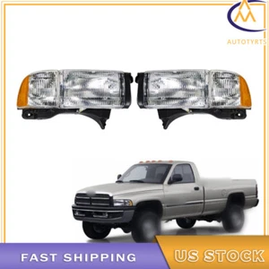 Par de faros halógenos para Dodge Ram 1500-3500 1994 1995-2001 2002 - Imagen 1 de 9