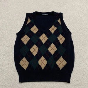 Brandy Melville Juniors One Size Fits Most Black Argyle Sweater Vest Italia - Picture 1 of 10