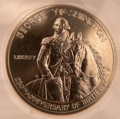 ANACS 1982-D 50C GEORGE WASHINGTON "SILVER" HALF DOLLAR MS69 - Image 1 of 4