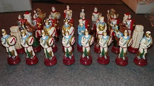 Roman VS Greek Hand-painted Ceramic Chess Set (Made in Canada) - Picture 1 of 8