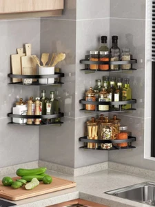 Bathroom Nail-free Shelf Shower Corner Shelf Aluminum Shampoo Shelf Shower - Picture 1 of 4