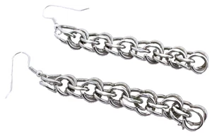Heavy 21 Gram Chain 3 Inch Dangle .925 Sterling Earwire Earrings PSE123/2925 - Picture 1 of 1