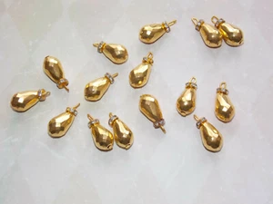 23mm fancy Gold pear drop crystal BEAD gem dress button sew on jewel rhinestone - Picture 1 of 1