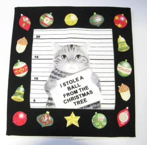 Alice's Cottage Baumwolle Mehlsack Küche Geschirrtuch Urlaub Katze Einbrecher - NEU - Bild 1 von 1