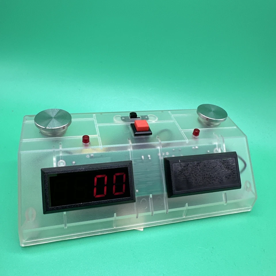 Vintage ZMF-II Chess Game Clock Transparent/Clear w/ Red LED, Works Perfect - Image 1 of 4