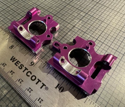 HPI RS4 Nitro Rear Bulkhead Purple Alloy Super RS4 2 Mini Racer - Image 1 of 4