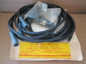 1948-1960 FORD ZEPHYR, VALIANT AUSTIN-HEALEY NASH HUDSON 6Cyl SPARK PLUG WIRES - Picture 1 of 7