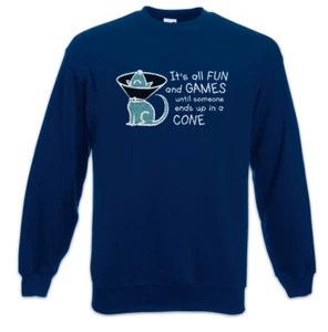 Dog Cone Sweatshirt Pullover Dog Dogs Love It is all fun and play until ends up - Picture 1 of 1