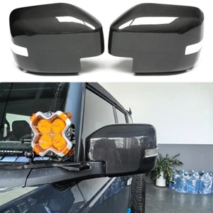 2x Dry Carbon Fiber Mirrorcaps For Ford Bronco Wildtrak Outer Banks Raptor 21-25 - Picture 1 of 9