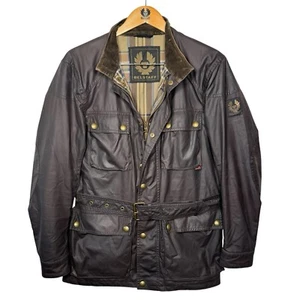 Belstaff Roadmaster 2012 Wax Jacket IT 46 UK 36" Brown Belted Biker Motorcycle - Picture 1 of 22