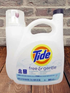 Tide Free and Gentle HE Unscented Laundry Detergent Liquid, 64 & 96 Loads ✅ - Picture 1 of 8