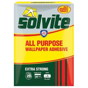 Solvite Wallpaper Paste All Purpose Extra Strong Adhesive Quick Easy 3 Sachet - Afbeelding 1 van 1