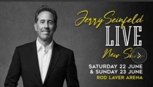 Jerry Seinfeld LIVE - 2 Melbourne Tickets, 23/6 - Picture 1 of 1