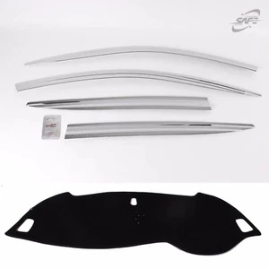 SAFE Chrome weather shields with Dash Mats for Sep/2015 - 2017 KIA Optima - Picture 1 of 12