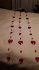 Red Faceted Glass Heart Garland By Burton