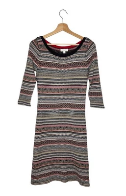 Vestido Jersey Monzón Mezcla Lana Fairisle Tejido Nórdico Talla Pequeña Foto 1 de 4