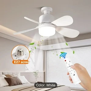 LED Ceiling Fan Light - With Edison / Bayonet Adapter Fitting - With Remote. E27 - Picture 1 of 9