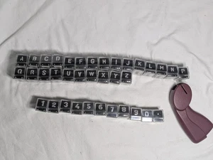 Alphabet Paper Punch Marvy Uchida Cassette Craft 37 Pc Letters Numbers - Picture 1 of 6