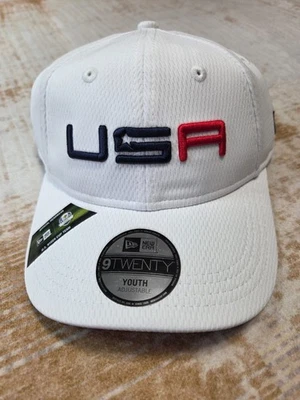 New Era Golf Hat Youth Size 2020 Ryder Cup Adjustable WHITE 9Twenty Cap NWT