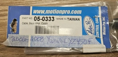 Cable de embrague Motion Pro 05-0333 Yamaha YZ450F 2006-2008 NOS negro nuevo en paquete Foto 1 de 4