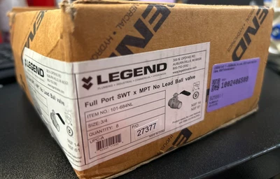 LEGEND 3/4" T-2000MxSNL No Lead, DZR Forged Brass Ball Valve, MNPTxSweat(carton)