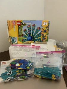 LEGO 31157 Creator 3 in 1 Exotic Peacock, Dragonfly, & Butterfly - Picture 1 of 3