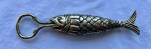 6 1/2" Vintage Stil Chrom Metall Fisch Flaschenöffner Bierdeckel - Bild 1 von 4
