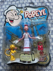 Popeye Olivenöl 6" Figur mit Eugene Jeep! Mezco Spielzeug RAR! - Neu Versiegelt 2004 - Bild 1 von 17