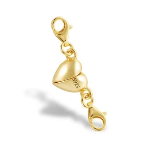 14K Gold Magnetic Jewelry Clasps for Necklaces 925 Sterling Silver Magnetic N... - Picture 1 of 7