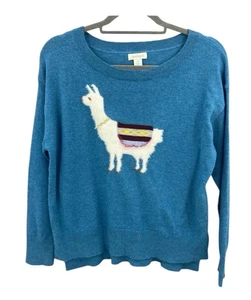 Maglione Sundance Laid Back Lama Pullover Misto Lana Blu Donna Taglia L - Foto 1 di 6