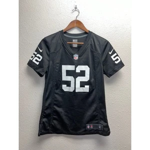 Las Vegas Raiders Damen-T-Shirt Jersey Khalil Mack #52 schwarz silber Oberteil Damen Small - Bild 1 von 10
