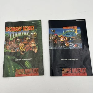 2 Manual Lot - Donkey Kong Country 1 + 3 Dixie Trouble Instruction Manual Only - Bild 1 von 6