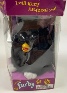 Vintage 1st Ed 1998 Tiger Electronics Furby Model 70-800 Black White NIB Sealed Box - Bild 1 von 12