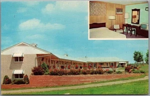 Postal Geneseo, Illinois CONGRESO ROYAL MOTEL Highway 6 Roadside c1950s cromada - Imagen 1 de 2