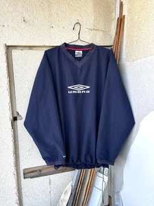 Vintage 90s Umbro Embroidered Logo Baggy Jacket Windbreaker Sweatshirt Size XL - Picture 1 of 15