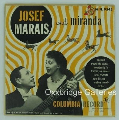 JOSEF MARAIS South African LP Miranda COLUMBIA Zulu Umbira VINYL RECORD - Image 1 of 3